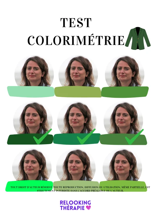 test de couleurs sur Marine tondelier